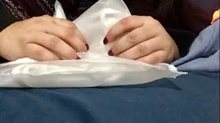 ASMR calming 🎧 😴 Soft Whisper, visual relaxation, soft bag pressing. Two Shout outs!!!! TY Both!