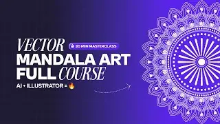 Mandala Art Design Full Course | AI + illustrator=🔥| 30 Minutes Masterclass | Design With Abir