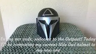 Mandalorian Nite Owl helmet comparison