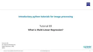 Tutorial 69 - What is multi-linear regression and how to use it in python?