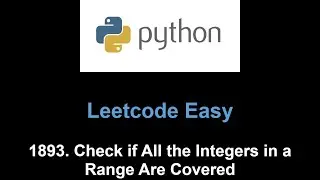 Leetcode 1893. Check if All the Integers in a Range Are Covered (difference array)