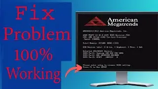 How To Fix American Megatrends । Please Enter Setup To Recover Bios Setting ।  Press F1 to Run Setup