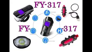 Умная велосипедная LED фара FY-317.Задняя фара.Rear light.Bicycle LED headlight