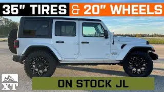 Stock Jeep Wrangler JL | 35x12.5R20 Tires | 20x9 Wheels - W&T Fitment