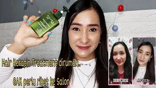 HAIR KERATIN DIRUMAH, HASILNYA KAYAK DI SALON || PIKARU KERATIN ANTI FRIZZ REVIEW