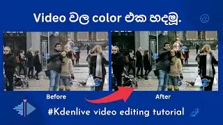 Basic video Color Grading | Kdenlive video editing | sinhala editing tutorial