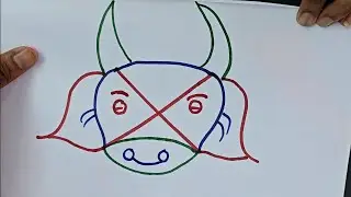 How to draw Cow 🐄🐄 head step by step drawing !! Cow Drawing || गाय कैसे बनाये