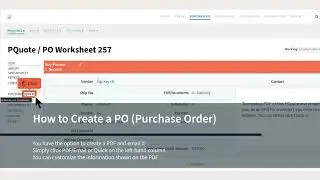 How To Create a PO (Purchase Order) in Cetec ERP