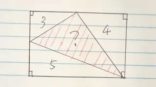 Area of triangle inside a rectangle