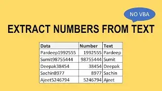 Extract Numbers from Text in Excel | How to Separate Numbers from Text