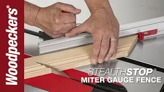 StealthStop Miter Gauge Fence | Woodpeckers Tools