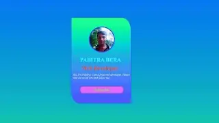 Build Style Profile Card Using HTML & CSS 