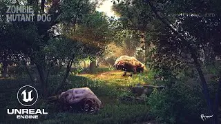 Monster Creature dog 3D Character UE5 Cinematic.