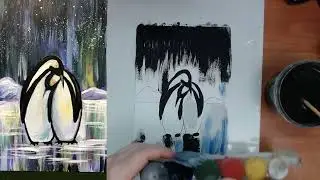 Пингвины, быстро