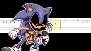 Vs Sonic.exe - Endless - Friday Night Funkin(Easy Guitar Tabs Tutorial)