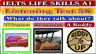 IELTS Life Skills A1 Listening | Test 58 | 2022 | By TFLS