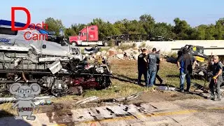 Truck accident with fire in 8K