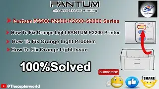 How To Fix Orange Light Problem || pantum printer orange light blinking  || PANTUM P2200