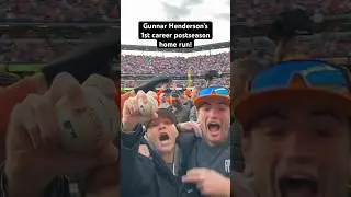 Catching a Gunnar Henderson POSTSEASON HOME RUN at Camden Yards #mlb #homerun #gunnarhenderson