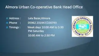 MICR For Almora Urban Co operative Bank