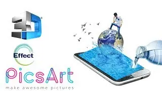 How to change a normal photo in 3D ? Picsart tutorial ||CS Edit