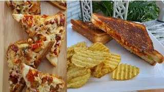 टेस्टी पिज़्ज़ा सैंडविच बनाने की परफेक्ट रेसिपी |Quick Pizza Sandwich Recipe Sandwich By Chef Oindrila