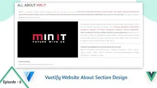 Vuetify Tutorial: Design a Website About section using Vuetify || Vuetify Bangla Tutorial