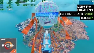 RTX 2060 Fortnite Performance Mode, 1080p, low and high