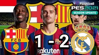 BARCELONA VS MADRID 2020 || PES 2021 Indonesia Gameplay