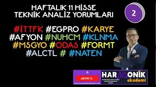 2) #ITTFK #EGPRO #KARYE #AFYON #NUHCM #KLNMA #MSGYO #ODAS #FORMT #ALCTL #NATEN HİSSE TEKNİK ANALİZ