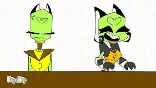 baku baku nya nya meme (invader zim a very tall problem animation) 😅