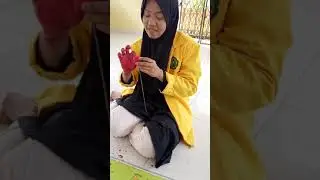 keriatif anak kkn buat bunga di desa lubk leban 2019