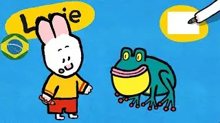 Louie, desenhe me 🎨 ✐ Louie, desenhe me um Sapo ✐ | Desenhos animados para crianças