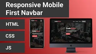 Responsive Mobile First Navbar HTML CSS JS