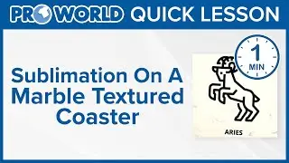 Sublimation On A Square Marble Textured Coaster