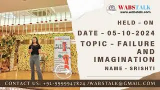 Failure and Imagination | Srishti | Grand Public Speaking Championship Held on 5-10-24