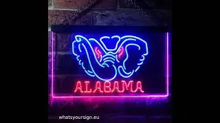 Alabama Crimson Tide Logo 1 LED Neon Sign