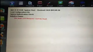 Error \\The main card firmware can't be load