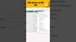 Power Query - How to use FILL UP and FILL DOWN using 