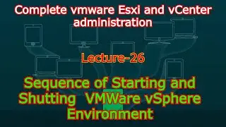 Sequence of Starting and Shutting  VMWare vSphere Environment (Lec-26)