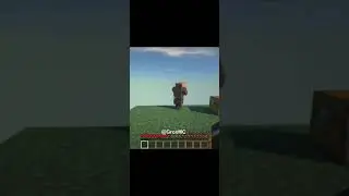 skyblock with a villager