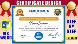How to Make Certificate Design in Microsoft Word | Certificate Design