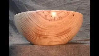 woodturning a twice turned spruce bowl