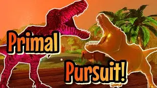 ESCAPE THE TREX!!! NEW DINOSAUR GAME!! IS IT A GOOD GAME?! Primal Pursuit
