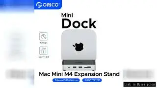 ORICO MiniDock Storage Expansion Dock for Mac Mini M4&M4 Pro Stand USB3.2 Gen2 Type C Dock with 512G