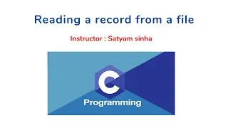 How to read a record from a file using structure || File handling in c