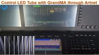 How to control LED Pixel stage light bar with GrandMA lighting console through Artnet