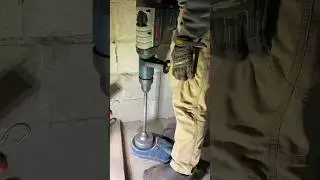 Coring a Hole Through Concrete for Radon Mitigation