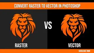 How to convert raster image into vector II Photoshop Tutorial