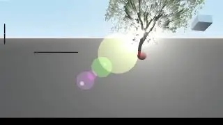 Godot 3 Sun flare shader 2 with God Rays